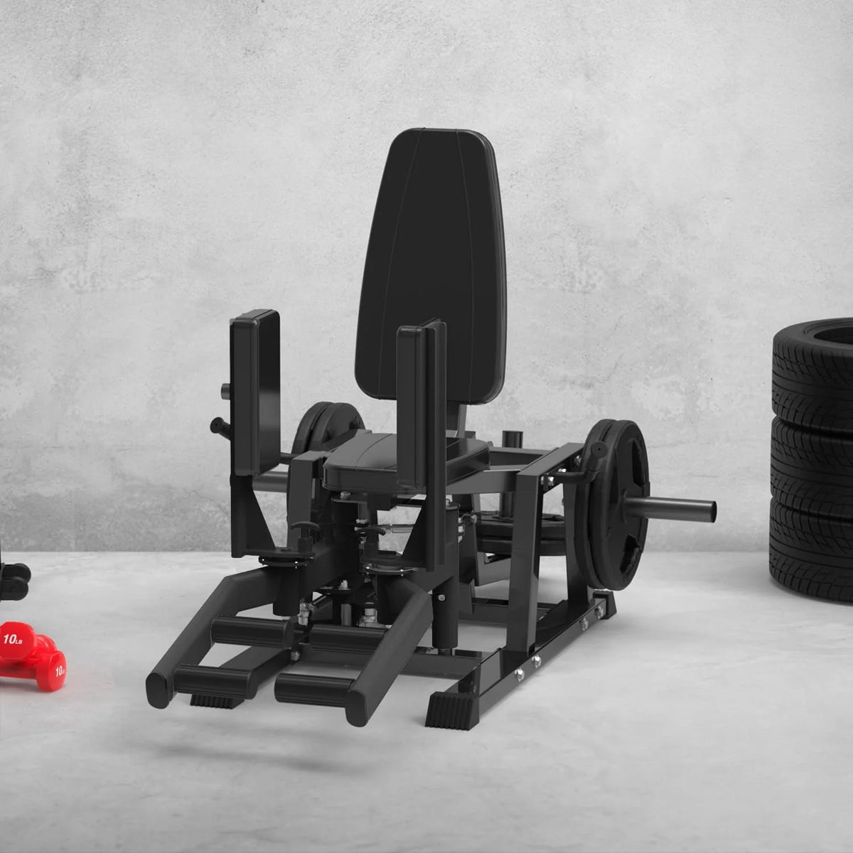 Machine à abduction de hanche Luku, appareil pour l’intérieur et l’extérieur des cuisses avec système de 6 niveaux de résistance pour la maison, noir