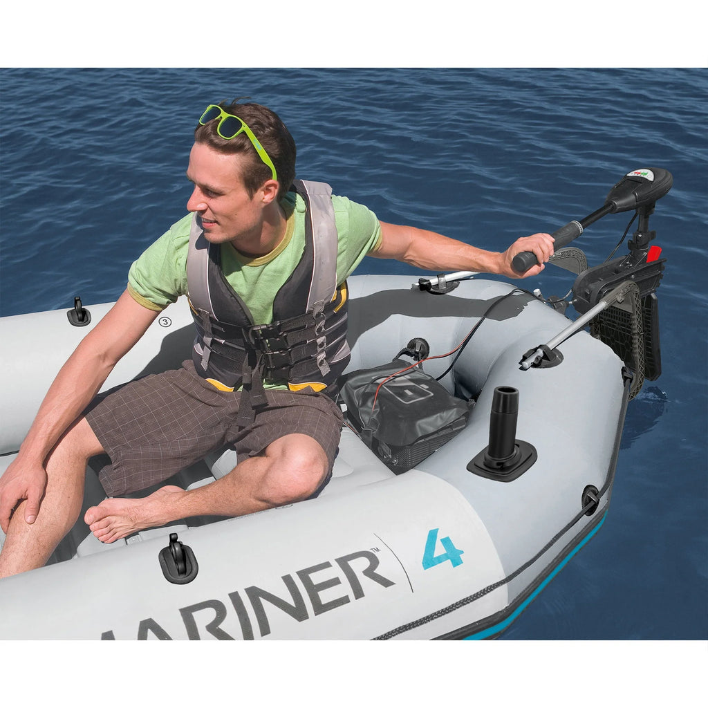 Bateau de pêche gonflable Intex Excursion pour 5 personnes avec support de moteur en composite