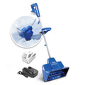 Kit pelle à neige sans fil Snow Joe 24 V 4 Ah, déneigement hivernal des allées, bleu, 24V-SS11