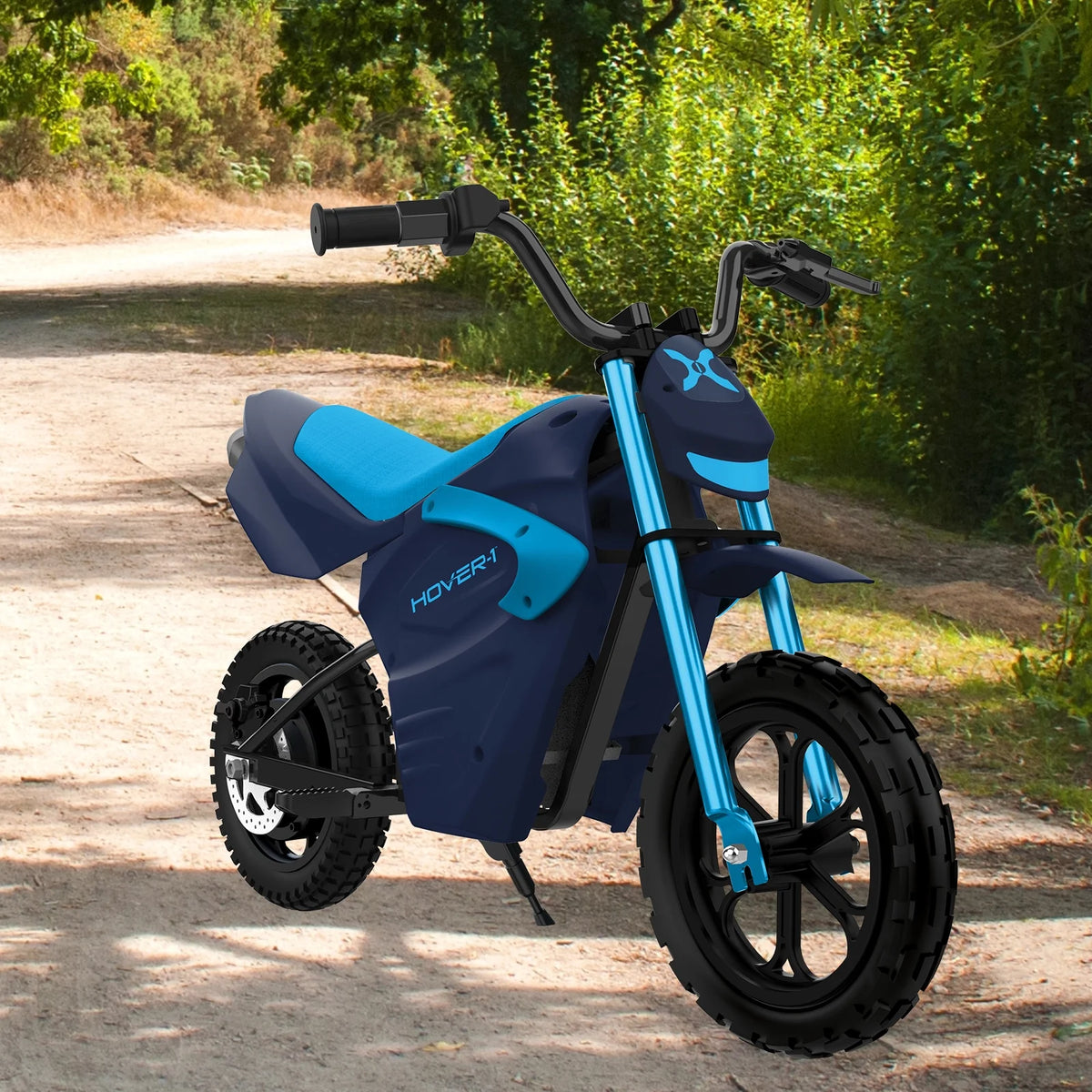 Hover-1 My First Dirt Bike for Kids - 300W Motor, 9MPH Max Speed, 9 Mile Range, 12 Off-Road Tires, 120LB Max Weight, Twist Grip Throttle & Rear Disc Brake Electric Dirt Bike for Kids Ages 5+ Years