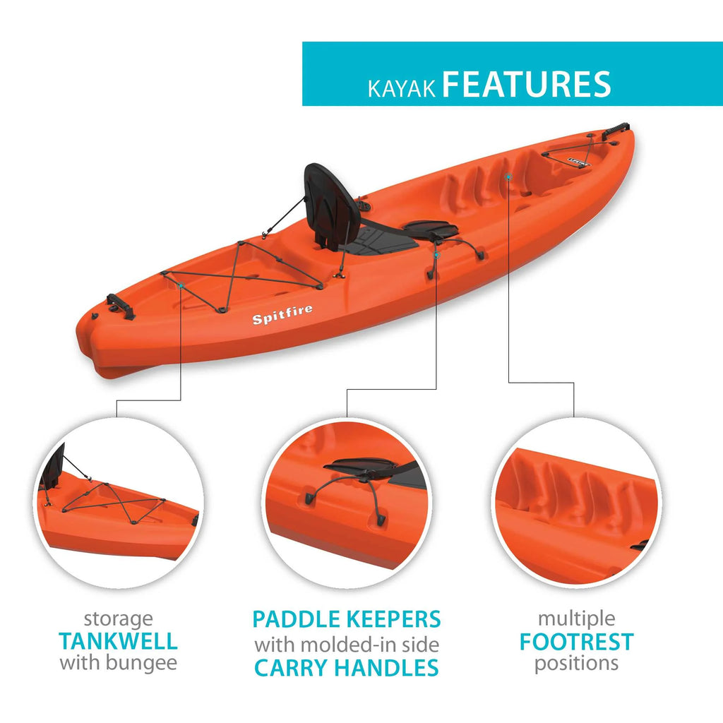 Kayak Sit-On-Top Spitfire 8 pi Lifetime, vert citron (90245)