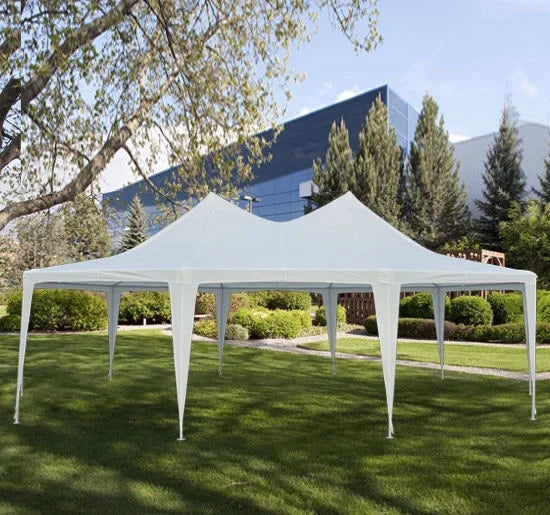 Outsunny 22,3' x 16,4' Tonnelles de réception blanches pour extérieur, portables