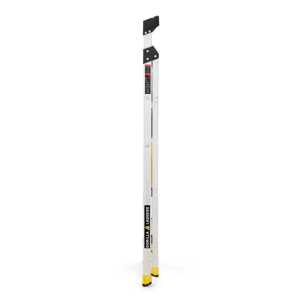 Échelle Gorilla Ladders robuste à double plateforme amovible avec seau de chantier, 5,5 pi, aluminium, multicolore