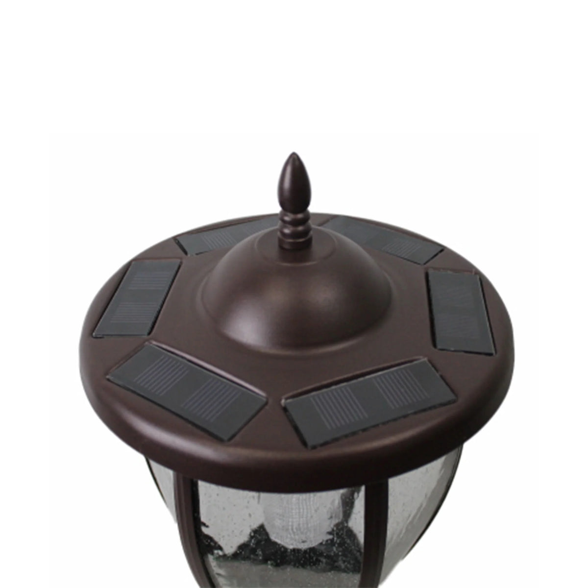 Lampadaire solaire à tête unique et jardinière Sun-Ray Kenwick de 7 pieds, bronze