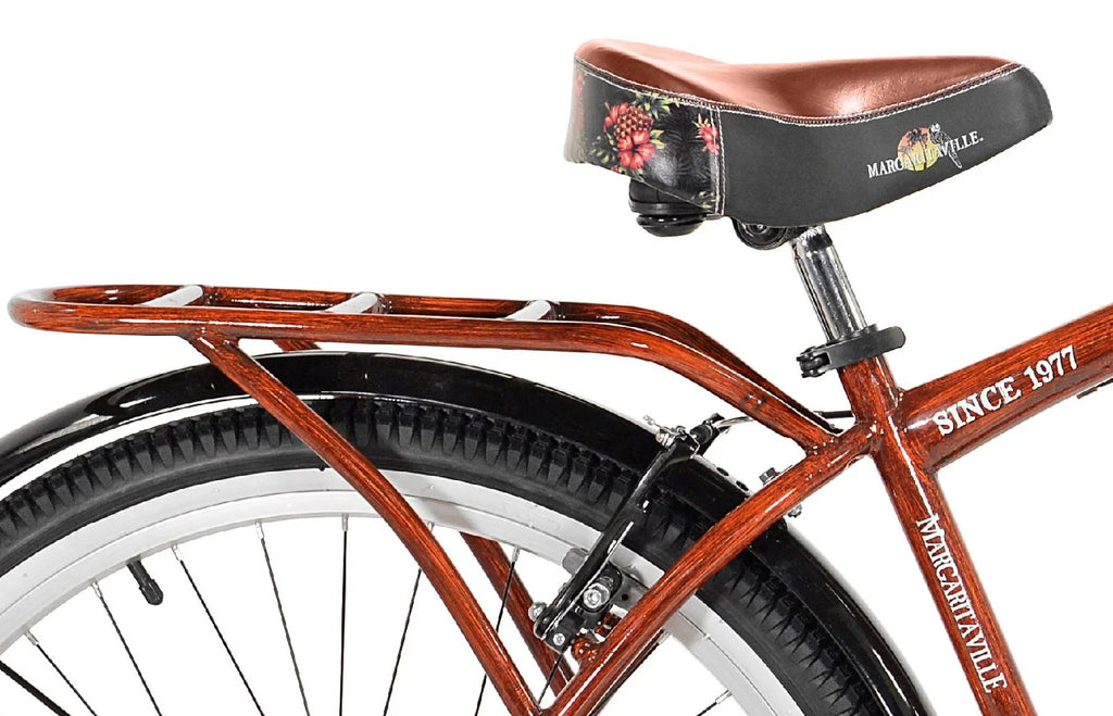 Vélo de croisière Margaritaville pour homme 26, couleur grain de bois