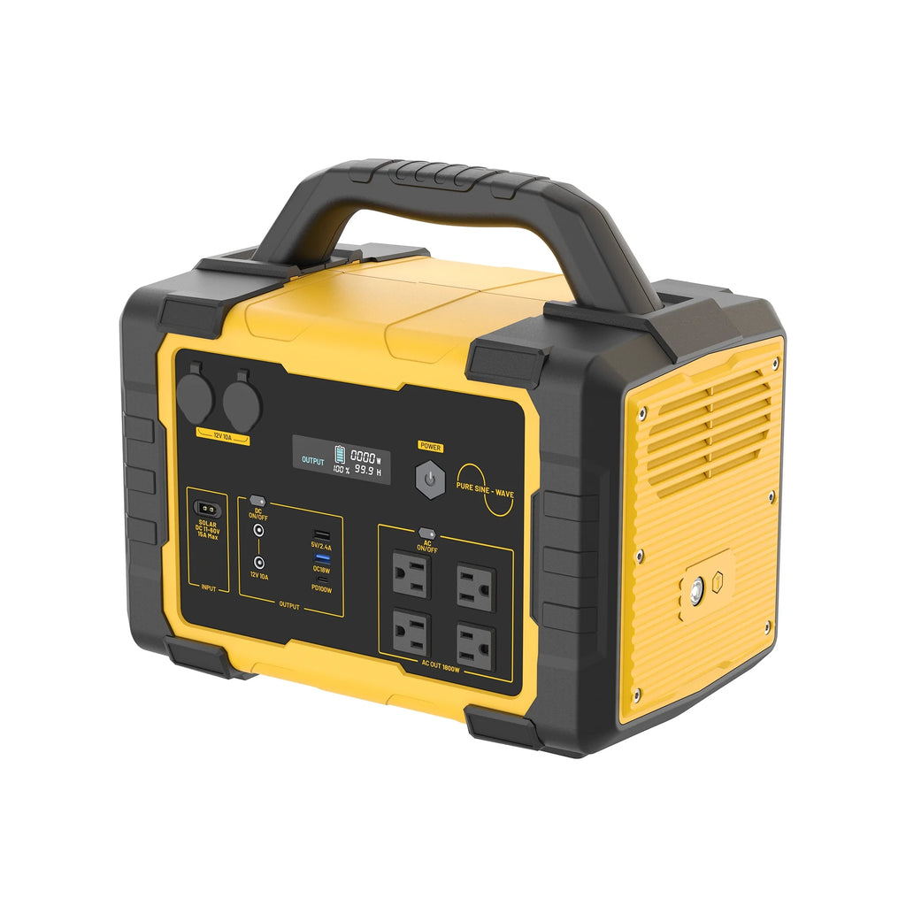 Station d’énergie portable Mondawe 1 000 W, générateur solaire 1 024 Wh avec prise CA pour la maison, le camping et les urgences