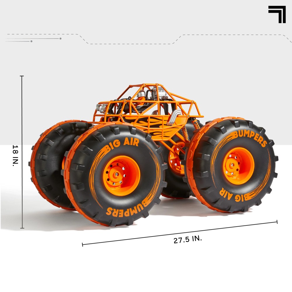 Sharper Image? 4¡Á4 Giant Crusher Camion télécommandé 4WD. Monster Truck tout-terrain à grande vitesse. Orange