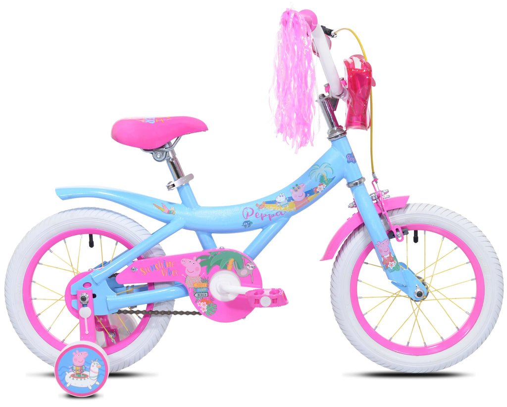 Bicycles 14 Vélo pour fille Peppa Pig Sunshine Vibes, Bleu et Rose