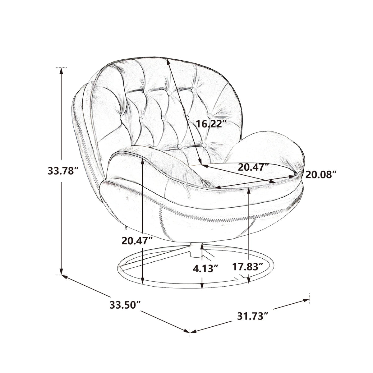 Fauteuil d'appoint pivotant en velours avec pouf, fauteuil méridienne moderne avec structure en métal et repose-pieds, fauteuil confortable pour la lecture, salon, chambre, bureau, bleu
