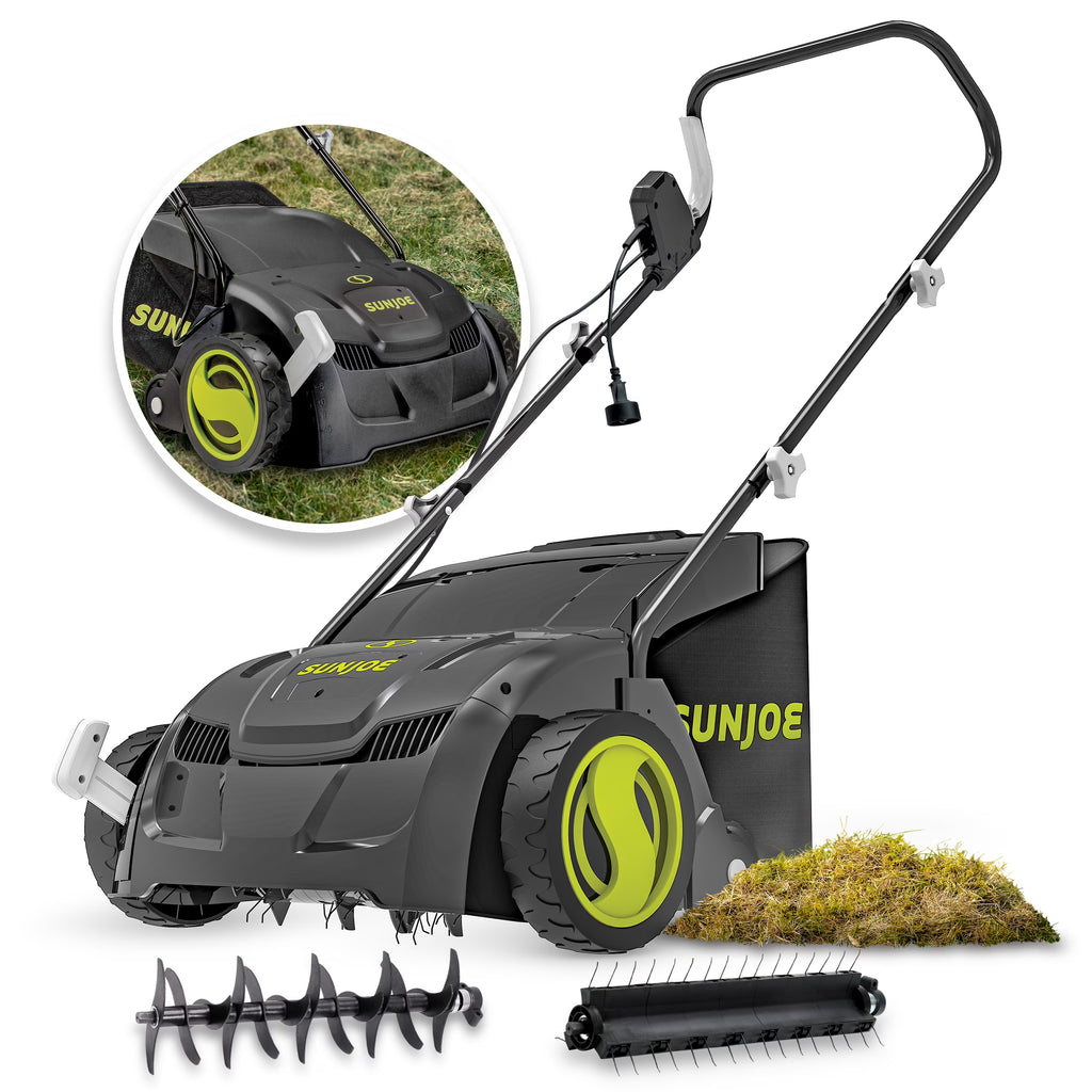 Aérateur et scarificateur électrique Sun Joe de 12 A avec sac de 8 gallons