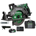 Scie circulaire Metabo HPT 36 V MultiVolt de 7-1/4 pouces à poignée arrière, conception légère, jusqu’à 500 coupes de 2x4 par charge, capacité d’angle d’onglet réglable de 53°, garantie à vie sur le corps de l’outil, C3607DWA