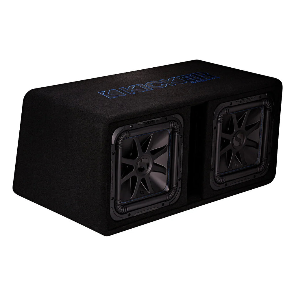 Enceinte de caisson de basses ventilée Kicker 44DL7S122 avec deux haut-parleurs L7S de 12 pouces, réglée sur 2 ohms
