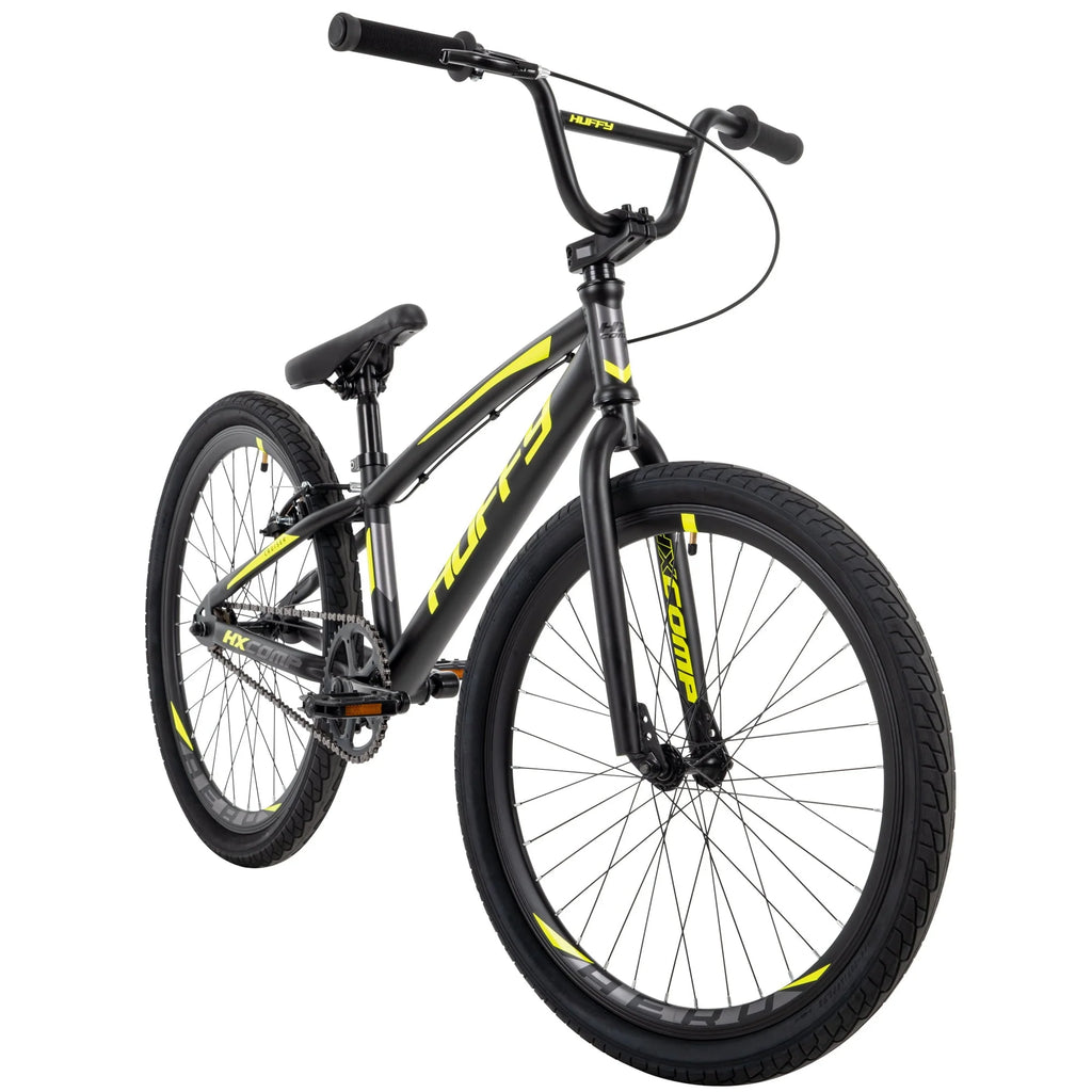 Vélo BMX HX Cruiser 24 pouces pour garçons, noir/jaune