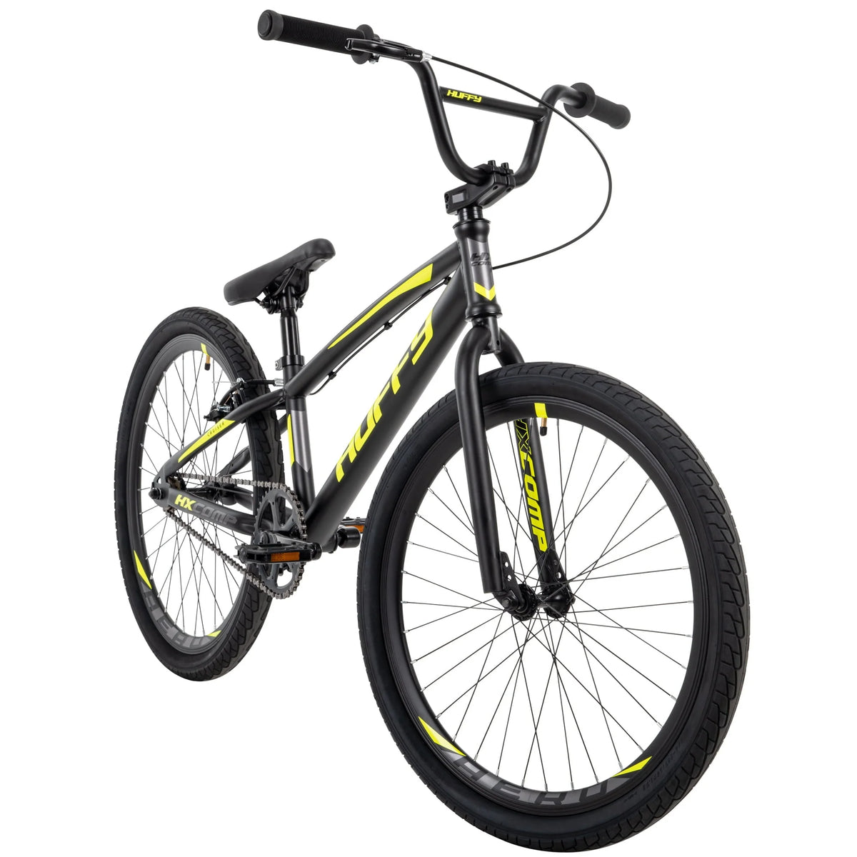 Vélo BMX HX Cruiser 24 pouces pour garçons, noir/jaune