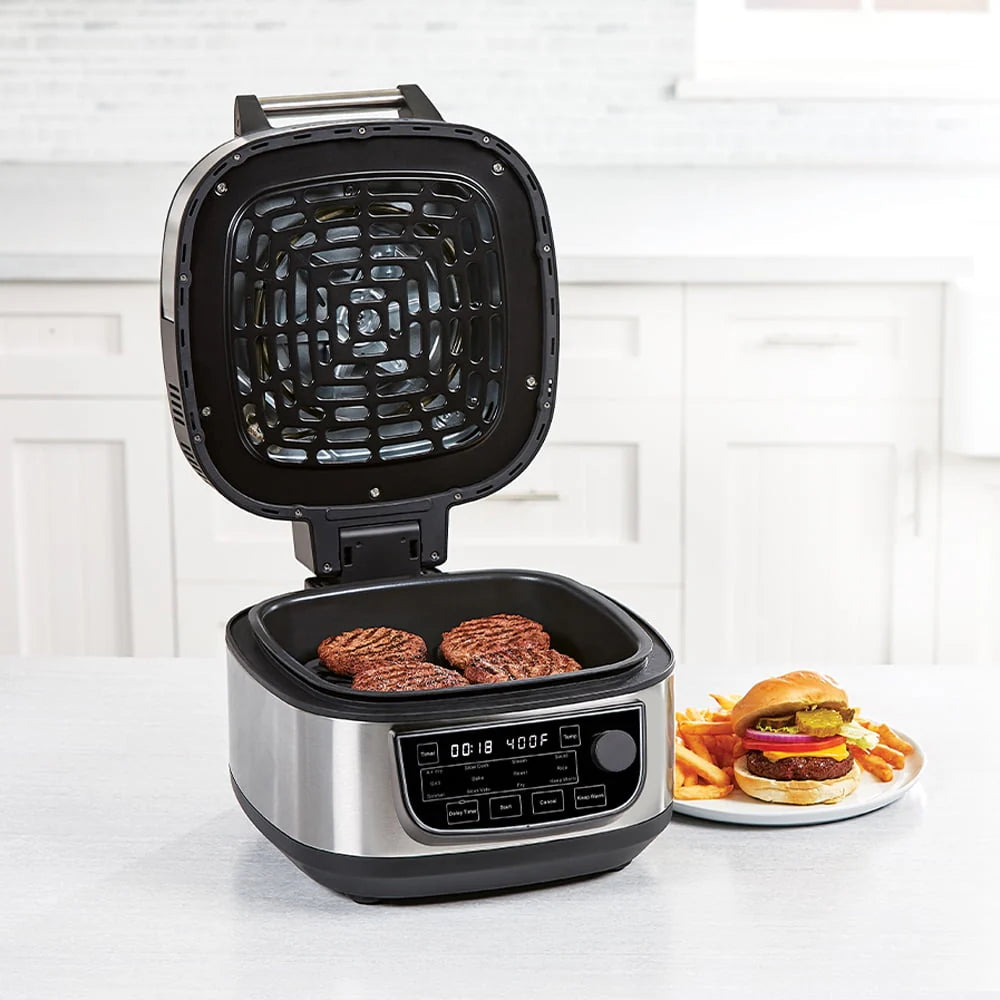 Combo Grill et Friteuse sans huile Plus, Grill d'intérieur / Friteuse sans huile, Acier inoxydable