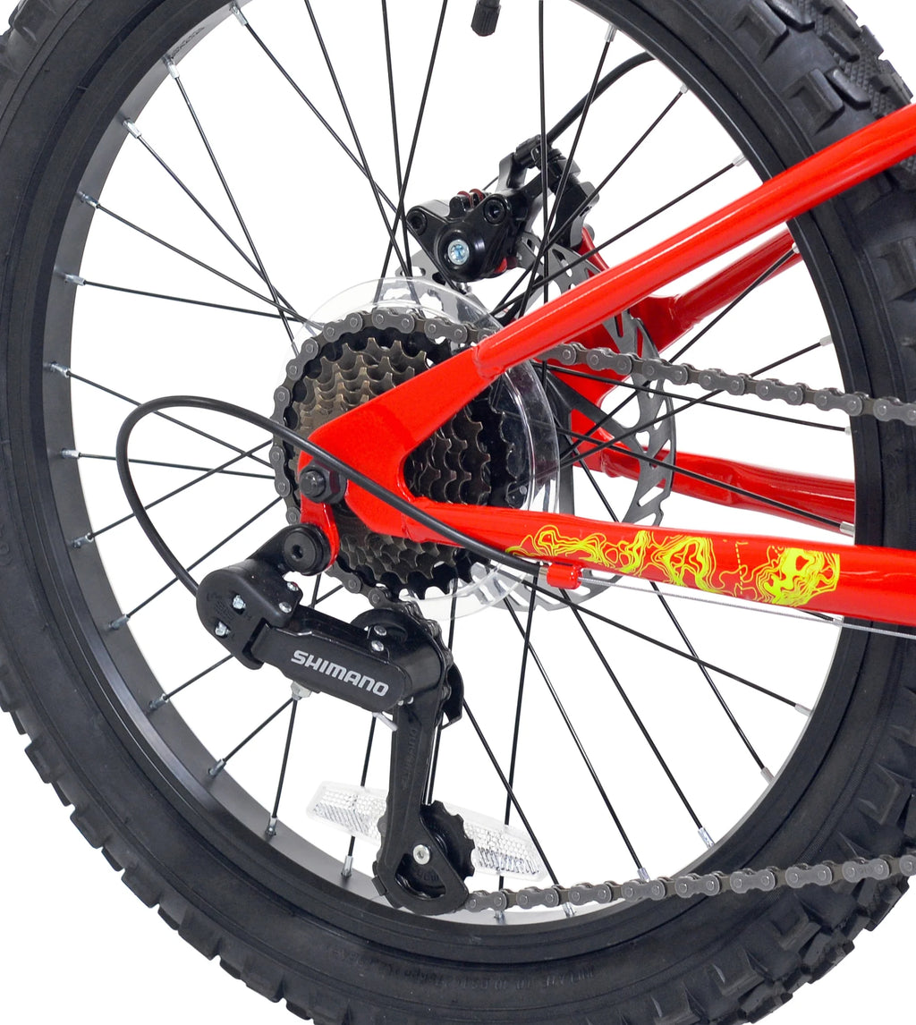 20 VTT Ozark Trail Vibe, 7 vitesses, pour cycliste de 1,20 m à 1,63 m, rouge, enfant/préado/ado, unisexe