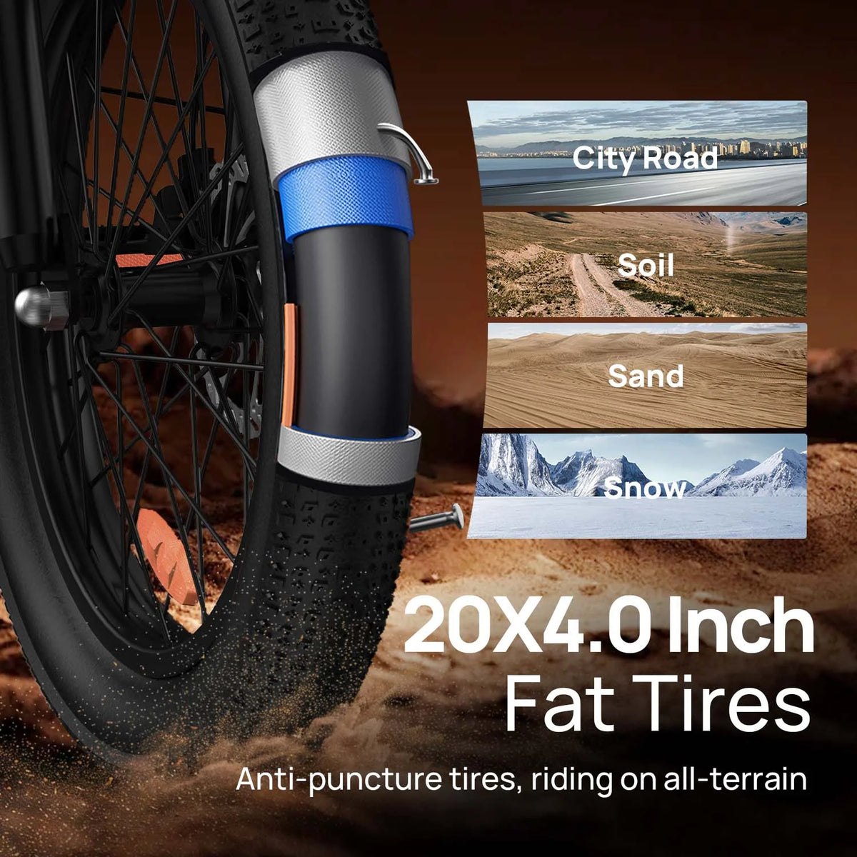 Vélo électrique URLIFE 20 pour adultes, moteur de 1 000 W en crête, batterie amovible 48 V 13 Ah, VTT électrique 7 vitesses, UL2849-Noir