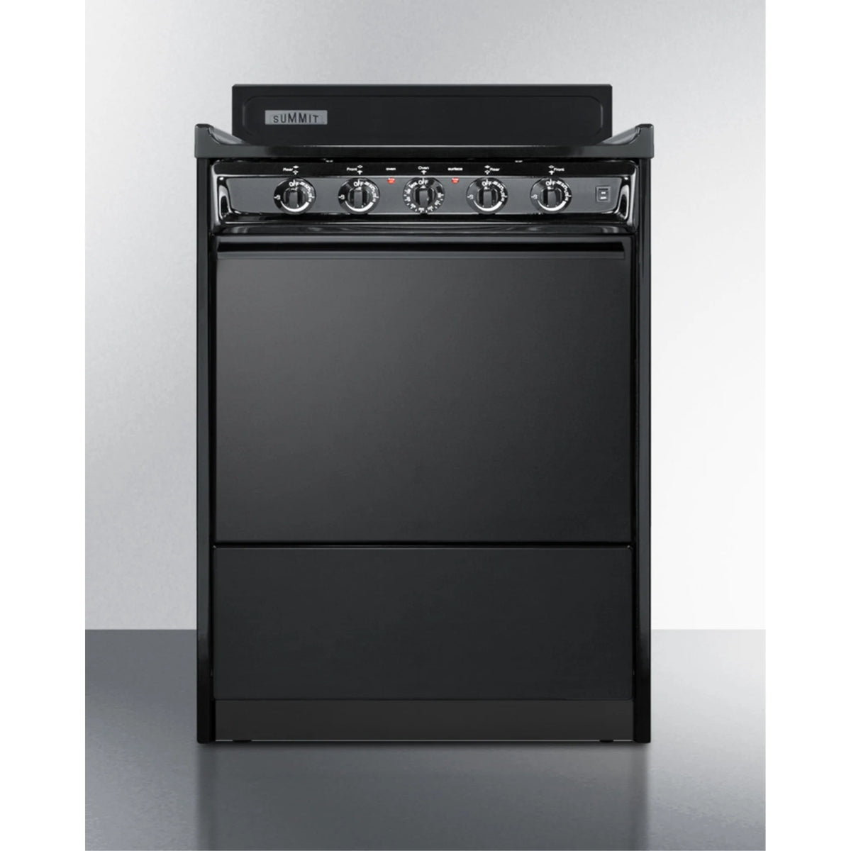 Cuisinière électrique à 24 pouces avec serpentins, en noir