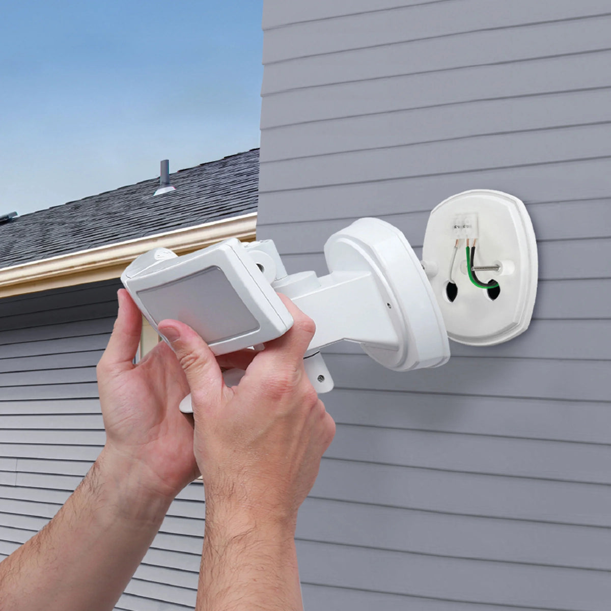 Projecteur de sécurité intelligent à LED Feit Electric 270 degrés, 39 W, avec caméra, lumière du jour, 10 têtes doubles réglables, à intensité variable