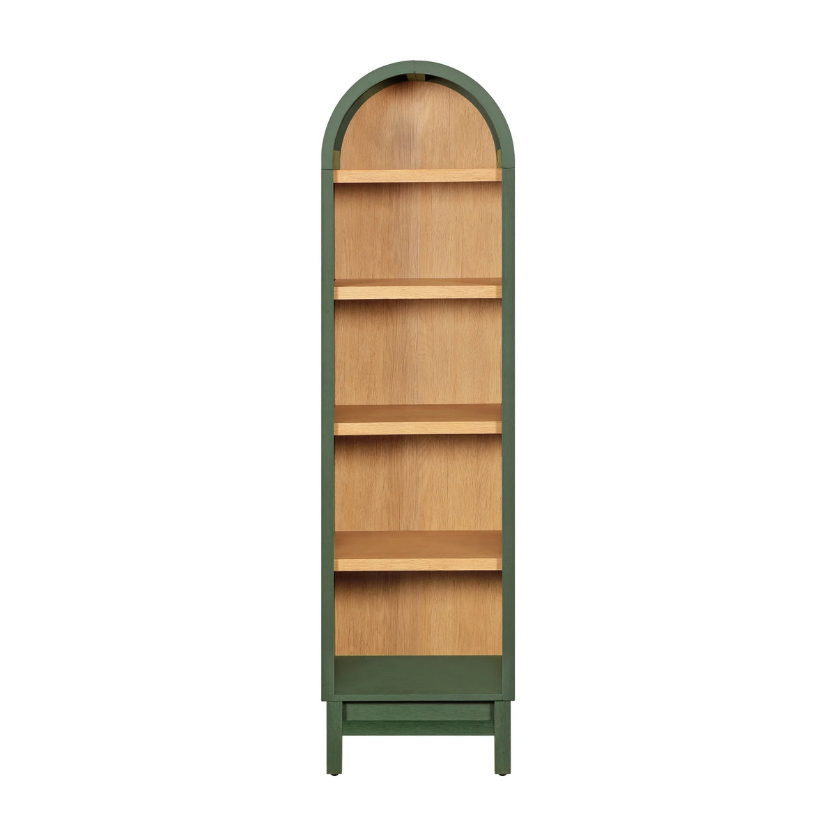 Bibliothèque étroite à arche Juliet de Better Homes & Gardens, vert profond et miel clair