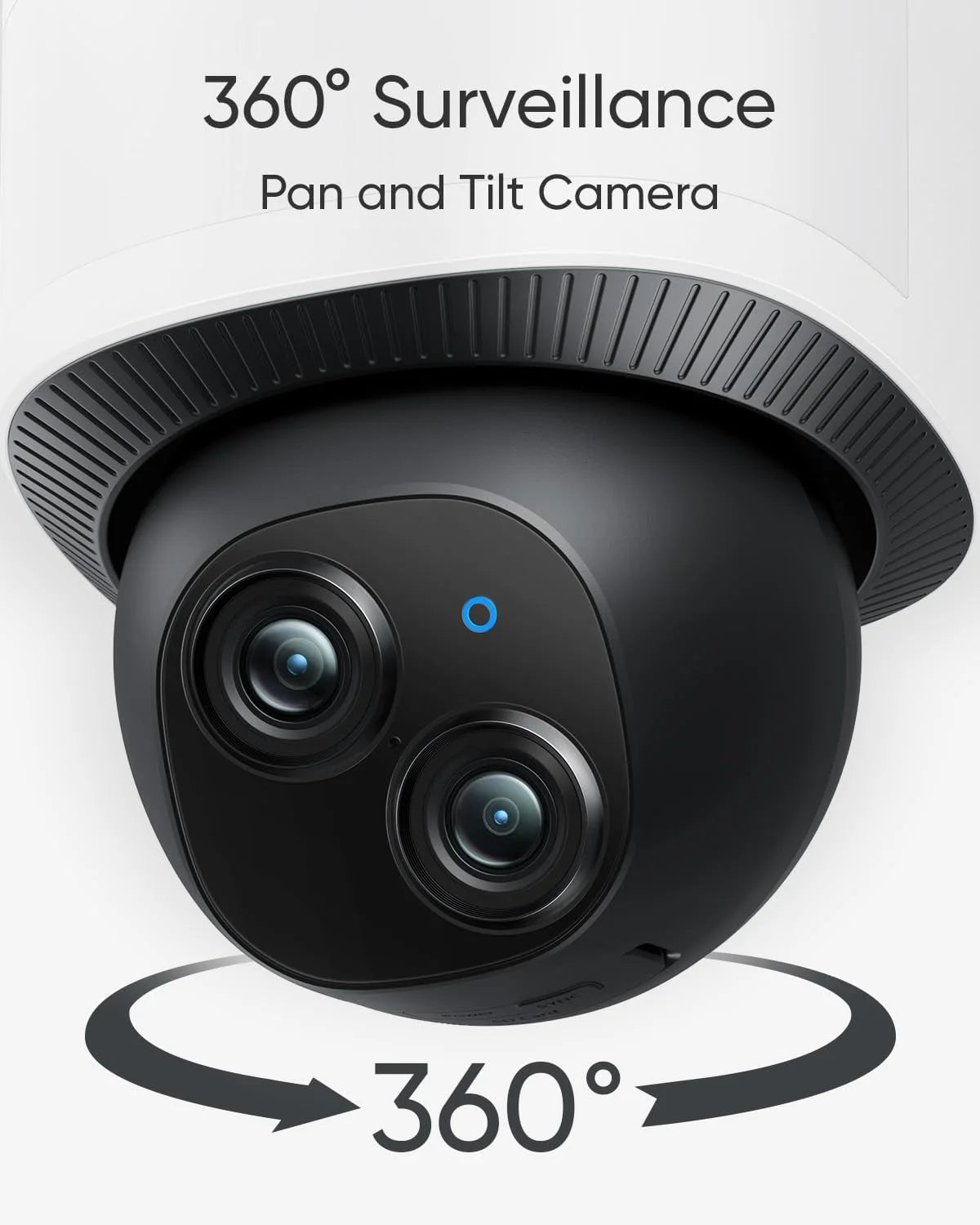 Caméra floodlight eufy Security E340, caméra filaire, double caméra 3K+2K, panoramique et inclinaison à 360°, sans abonnement mensuel