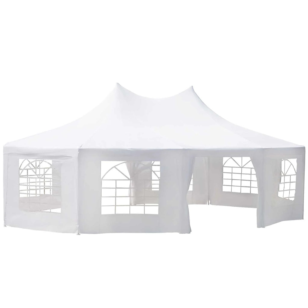 Outsunny 22,3' x 16,4' Tonnelles de réception blanches pour extérieur, portables