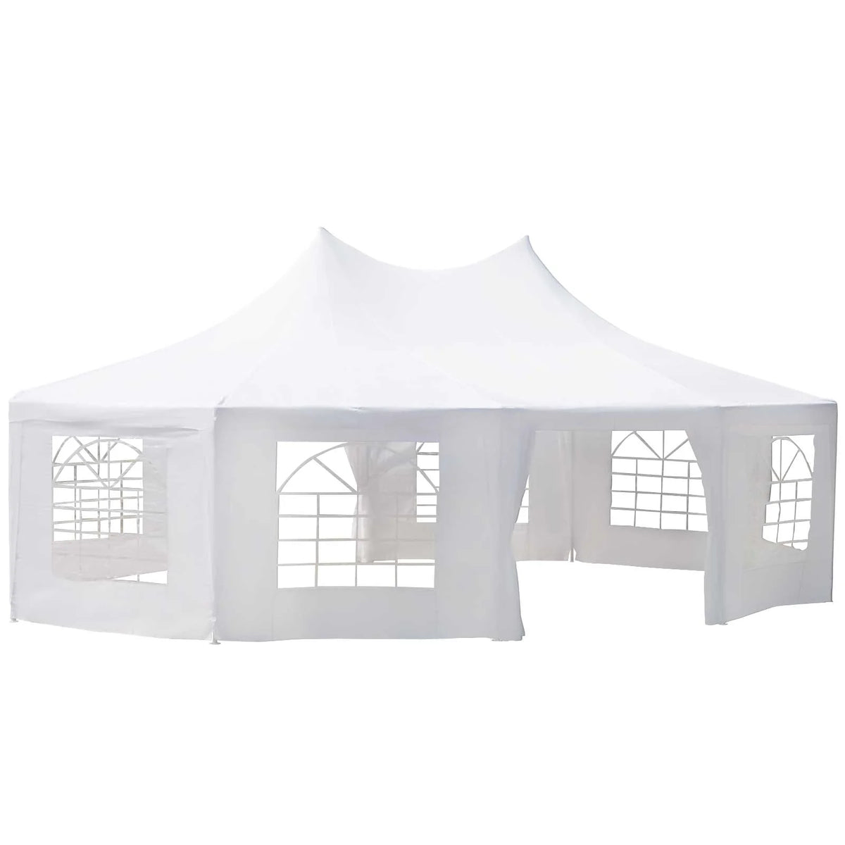 Outsunny 22,3' x 16,4' Tonnelles de réception blanches pour extérieur, portables