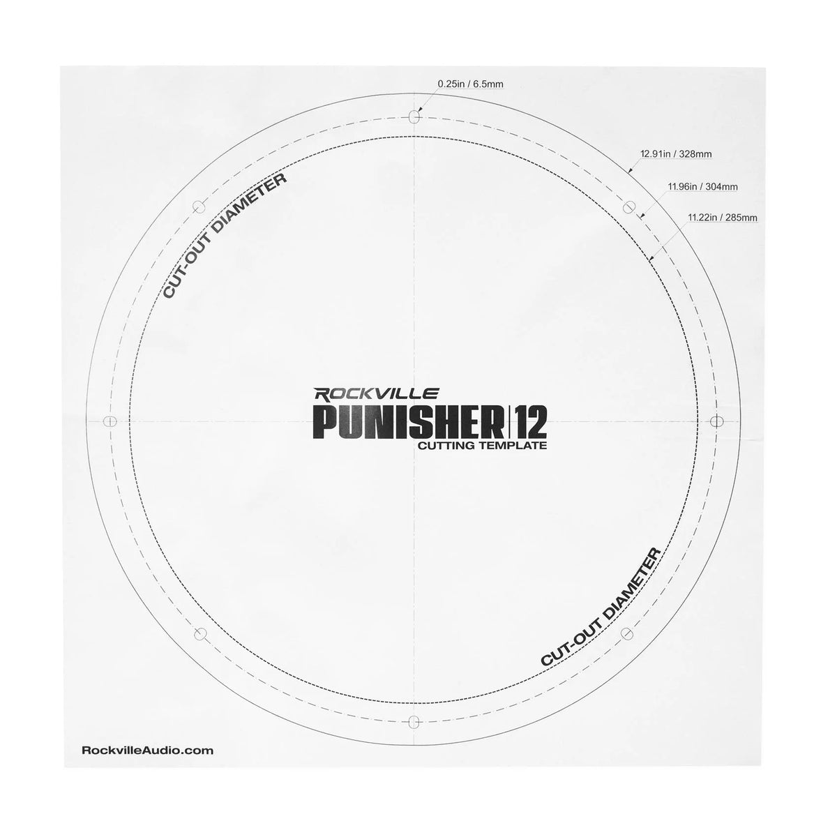 Caisson de basses pour voiture Rockville Punisher 12D2 12 5600w Peak Double sub 2-Ohm 1400w RMS Certifié CEA