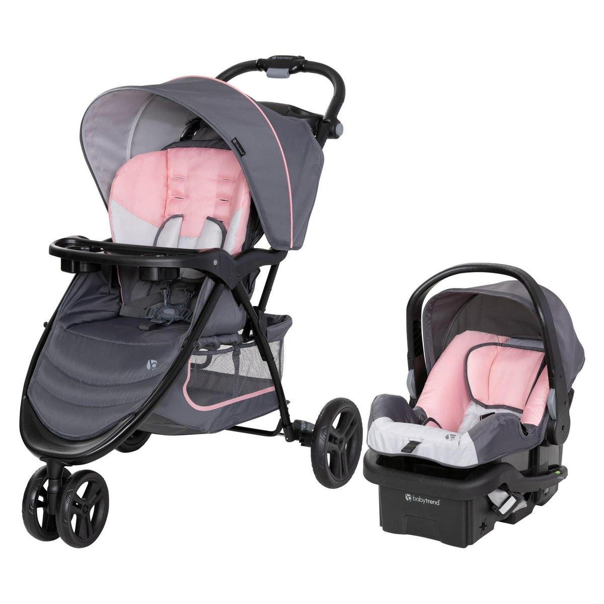 Poussette système de voyage Baby Trend EZ Ride - Flamant rose