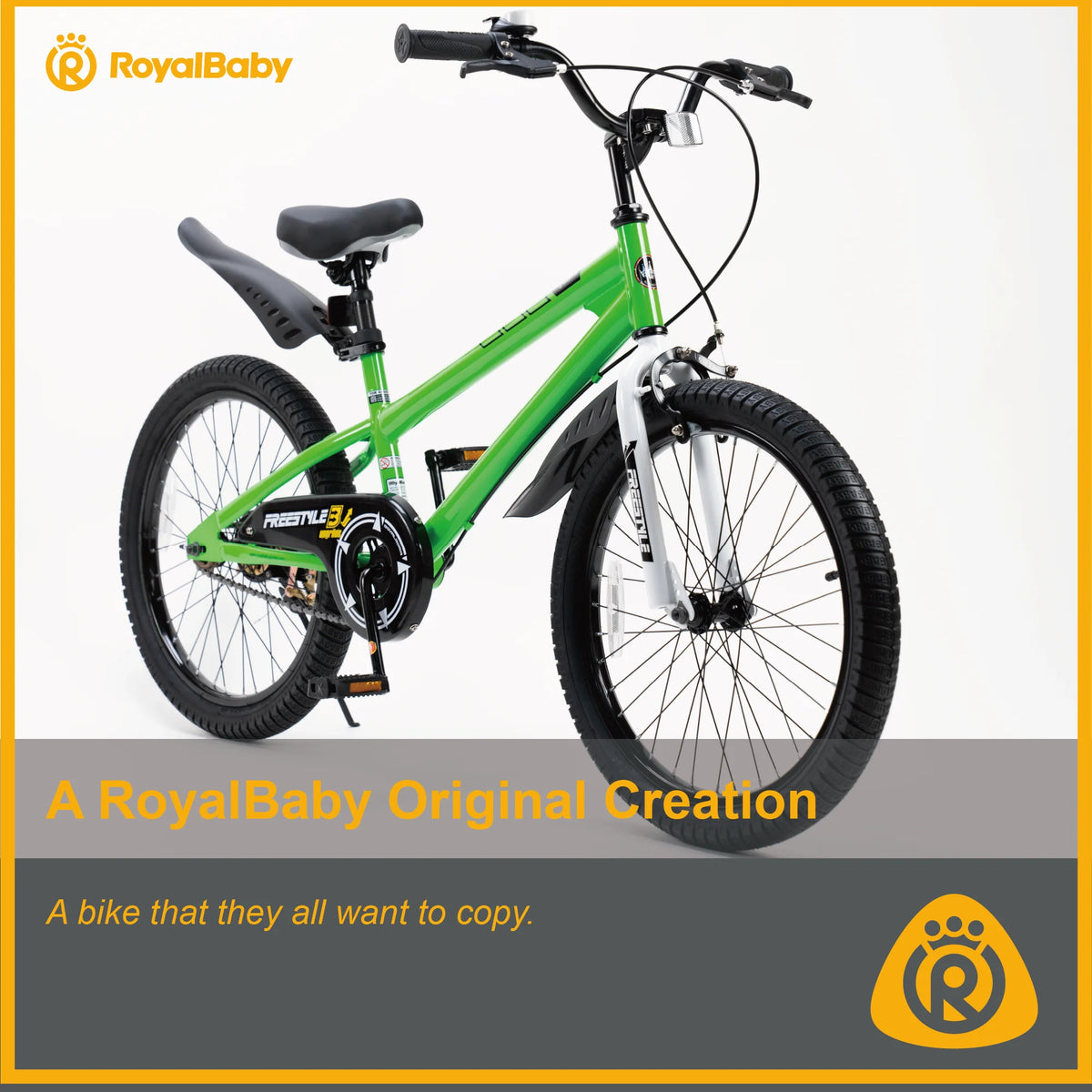Vélo Royalbaby Freestyle 20 pour garçons et filles de 9 à 12 ans, Bleu