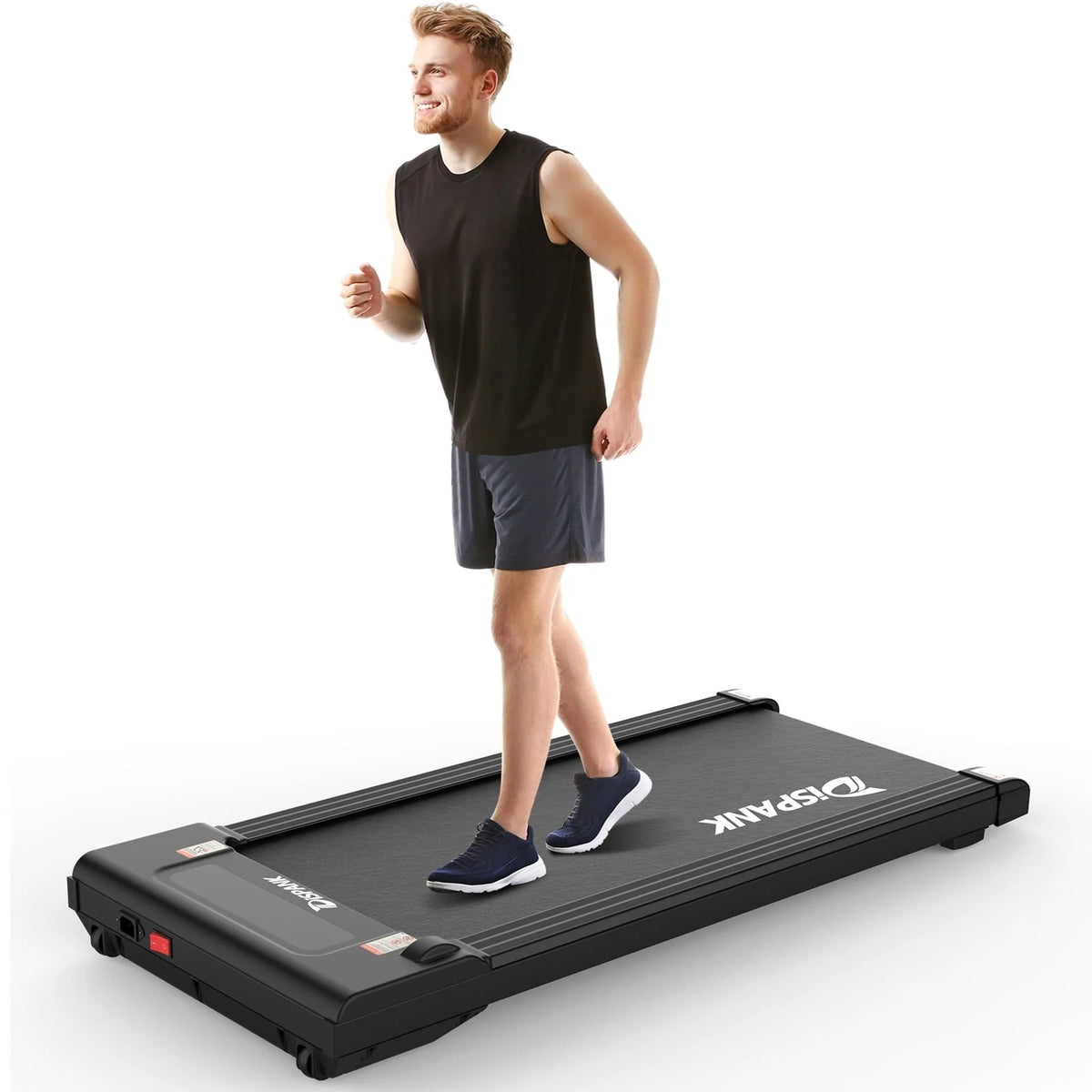 Relife Sports Tapis de course sous bureau 2 en 1 avec inclinaison Tapis de marche portable ,0,5-4mph, Noir