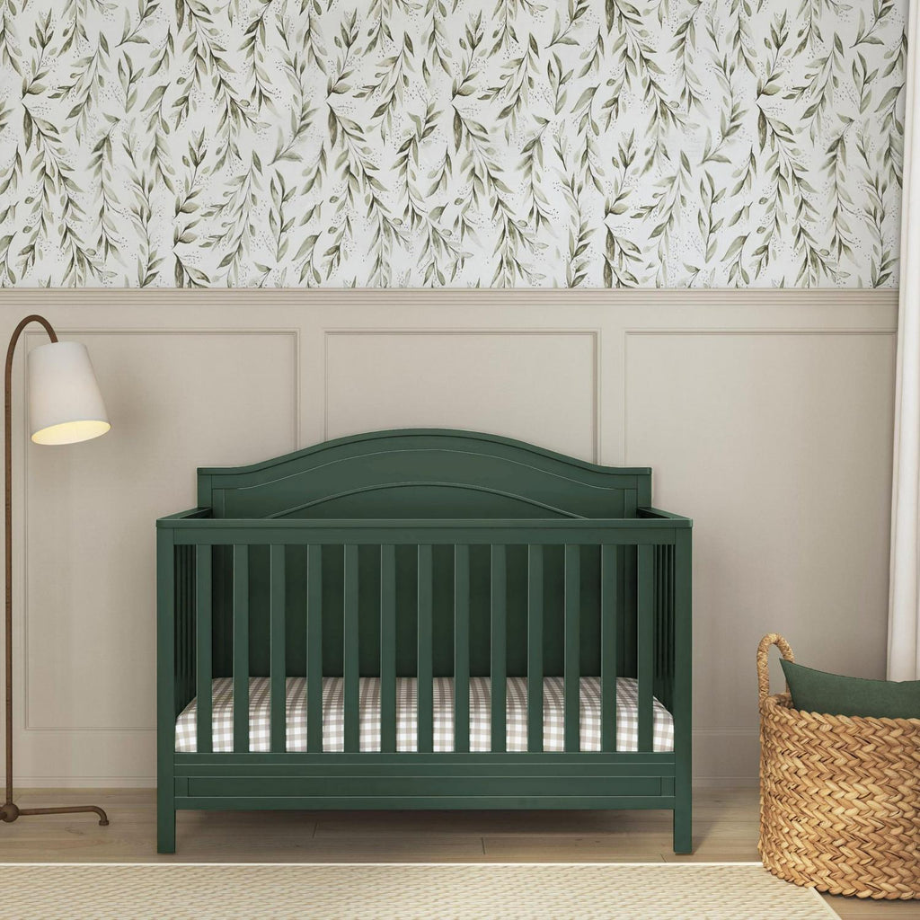 Lit convertible 4-en-1 DaVinci Charlie. Certifié Greenguard Gold. Vert forêt