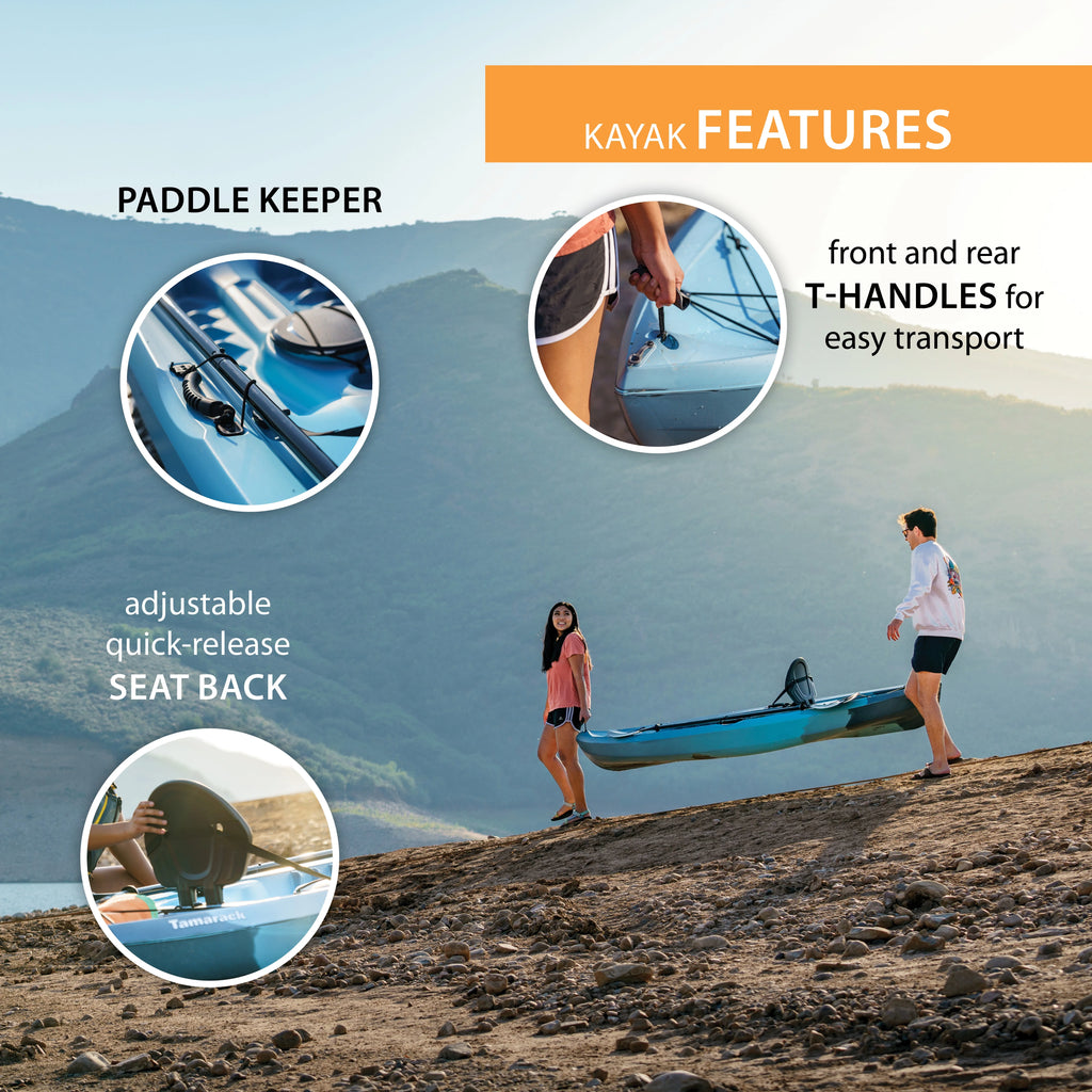 Kayak de pêche Lifetime Tamarack Angler – Lot de 2 Arctic Fusion