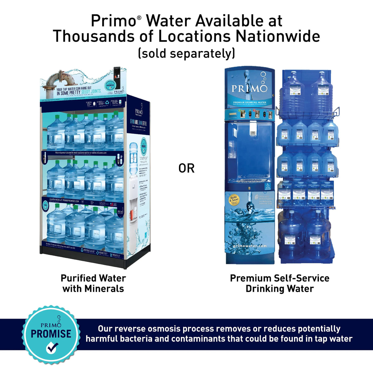 Primo Water? Distributeur d’eau Pro 2 à température contrôlée avec chargement par le bas et machine à café à dosettes individuelles, noir