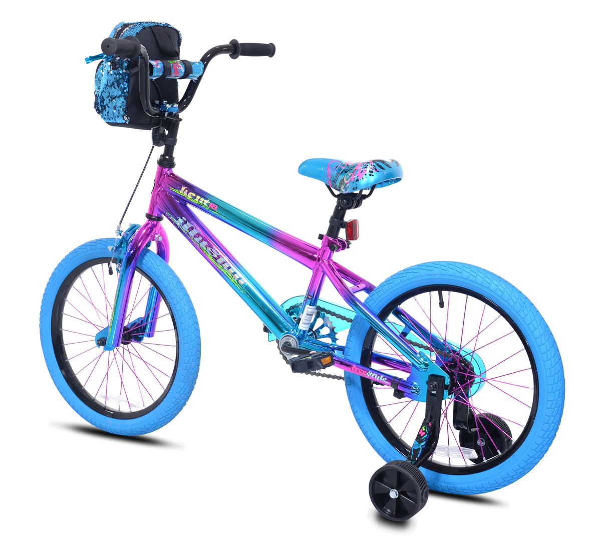 Vélo pour enfant 18 Kent Illusion, roues de 18 pouces, pour enfants de 6 à 12 ans, bleu/violet