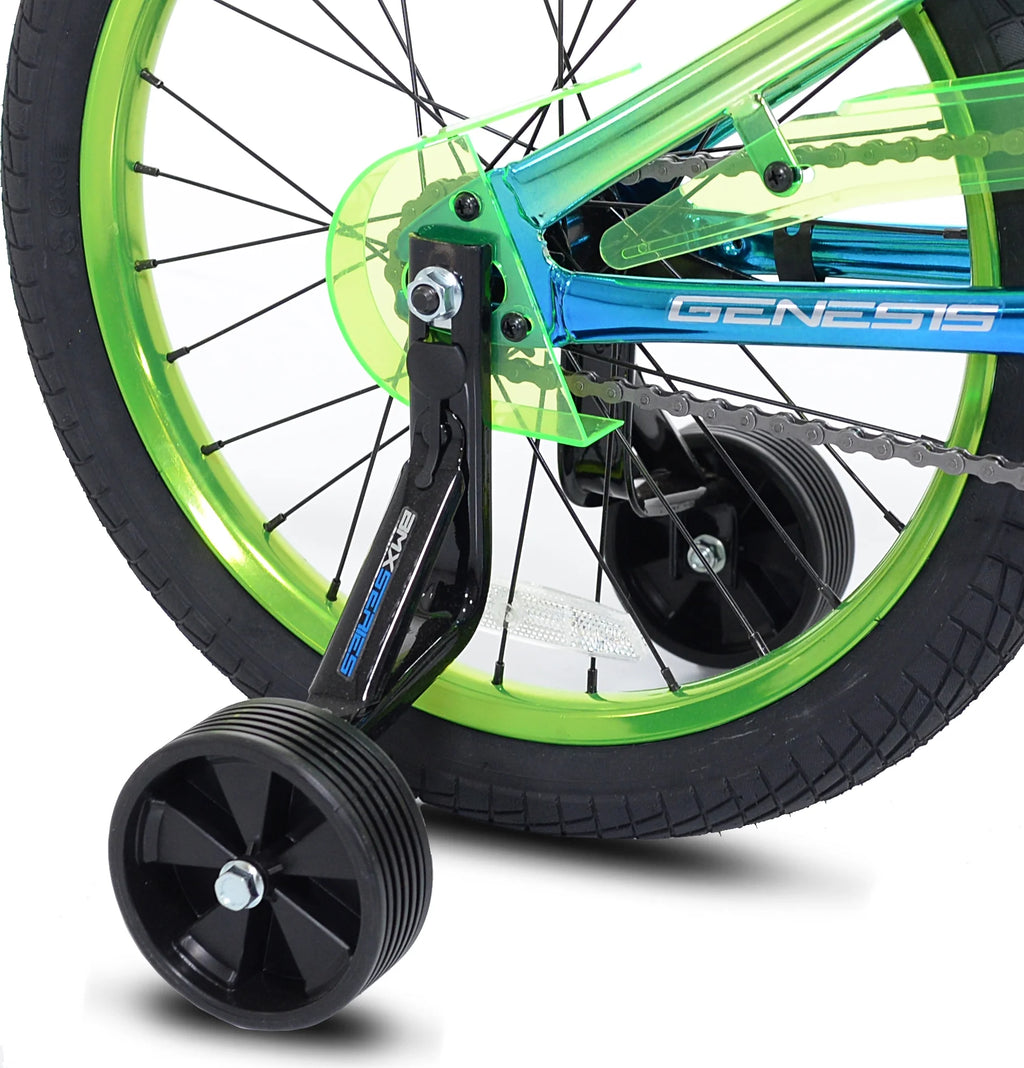 Vélo BMX Glitch Boy 18, Bleu/Vert