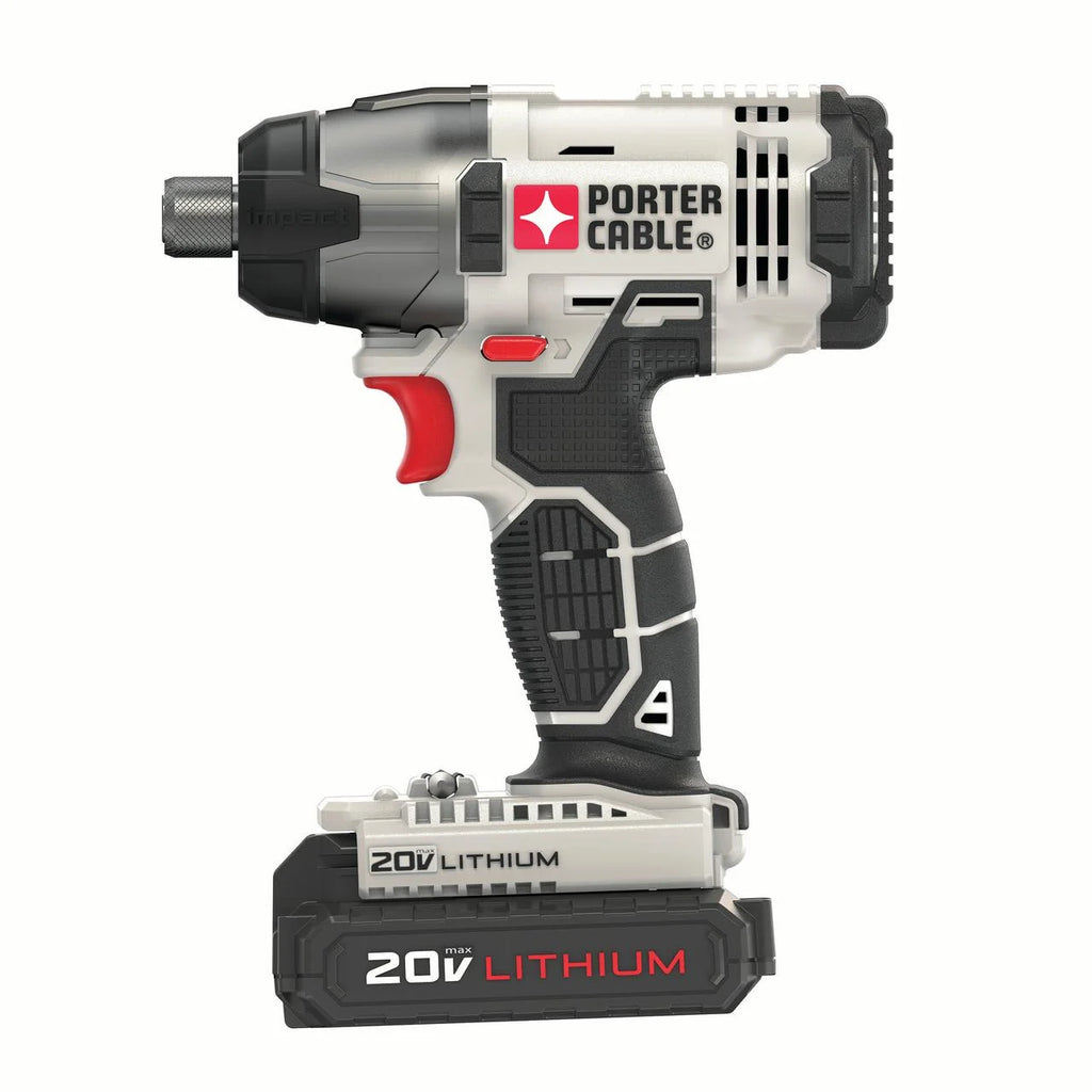 Visseuse à chocs compacte sans fil Lithium-Ion 20 Volts Max PORTER CABLE avec 2 batteries, PCC641LB