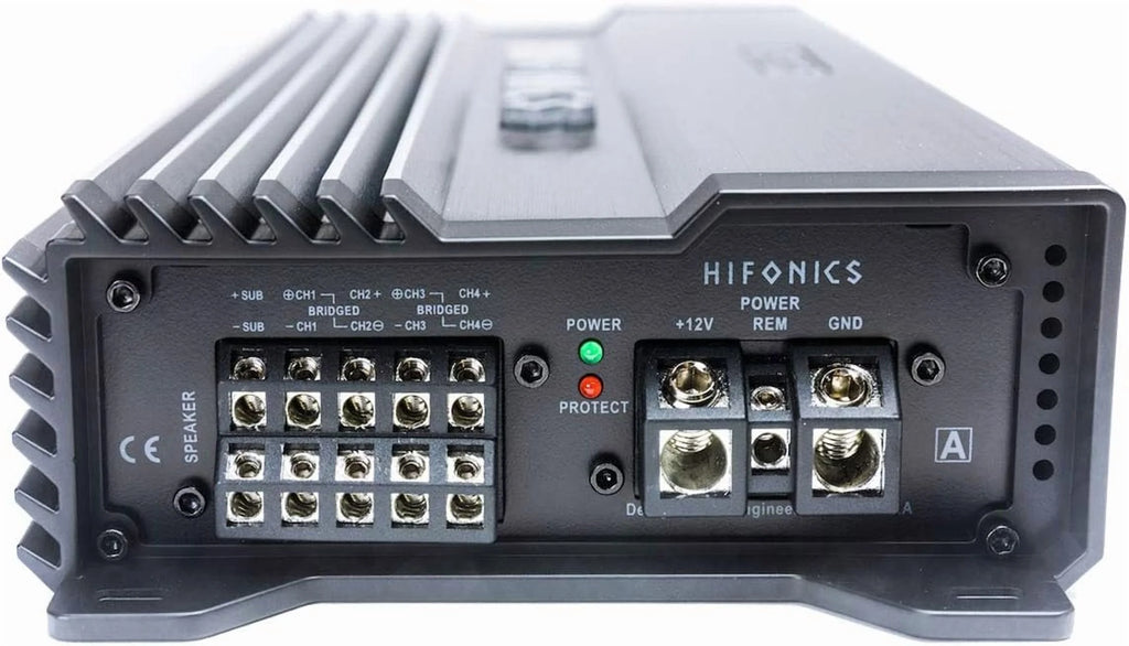 Hifonics A2500.5D Amplificateur voiture 5 canaux Classe-D 2500W & Kit AMP 4 jauges