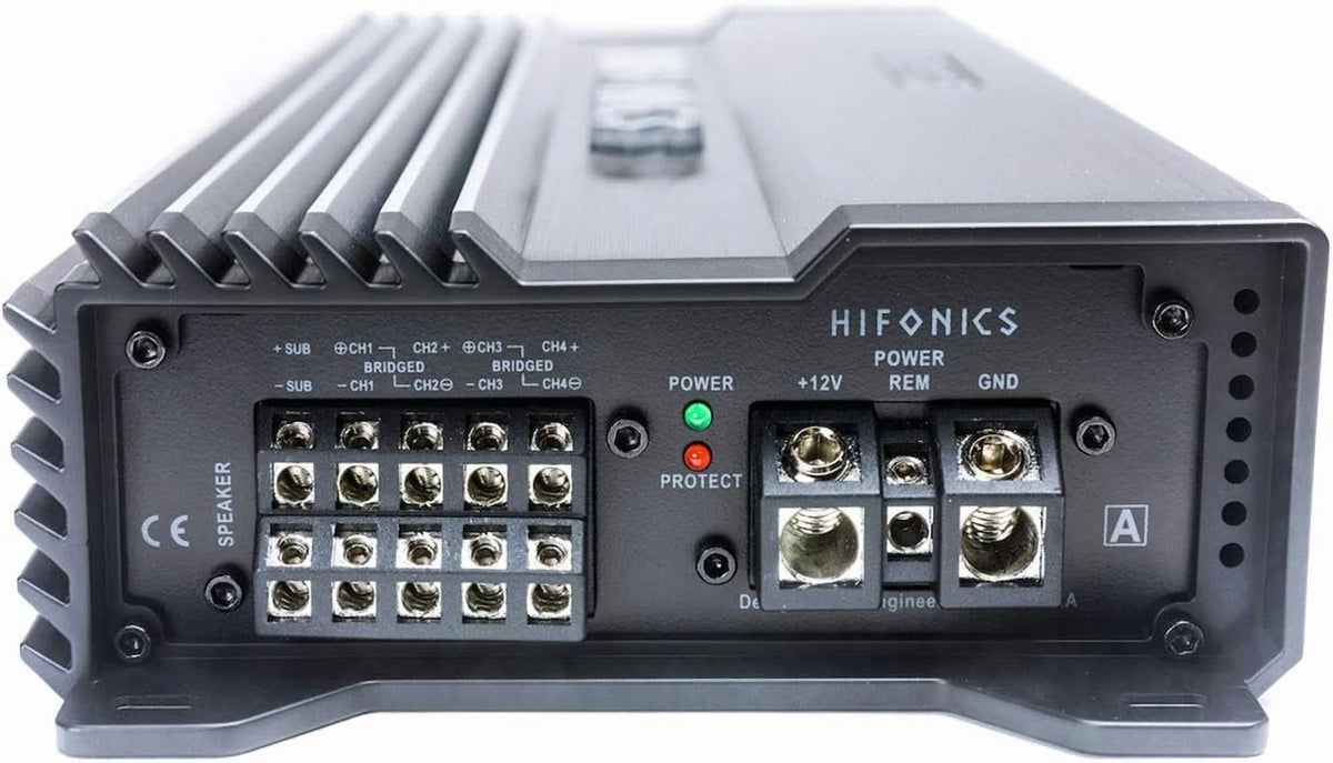Hifonics A2500.5D Amplificateur voiture 5 canaux Classe-D 2500W & Kit AMP 4 jauges