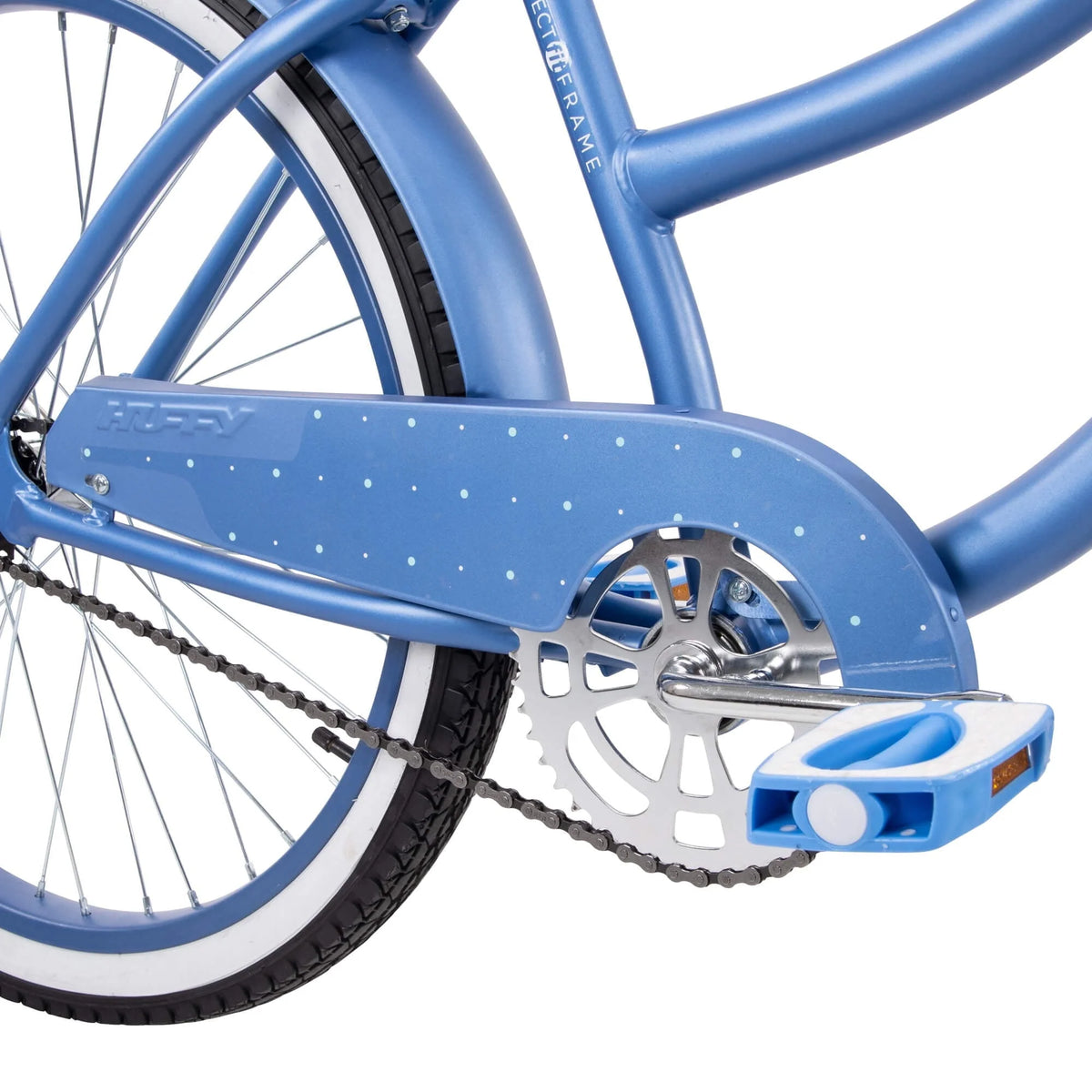 Vélo cruiser Huffy 24 Cranbrook pour fille avec cadre à ajustement parfait, 12 ans et plus, Pervenche