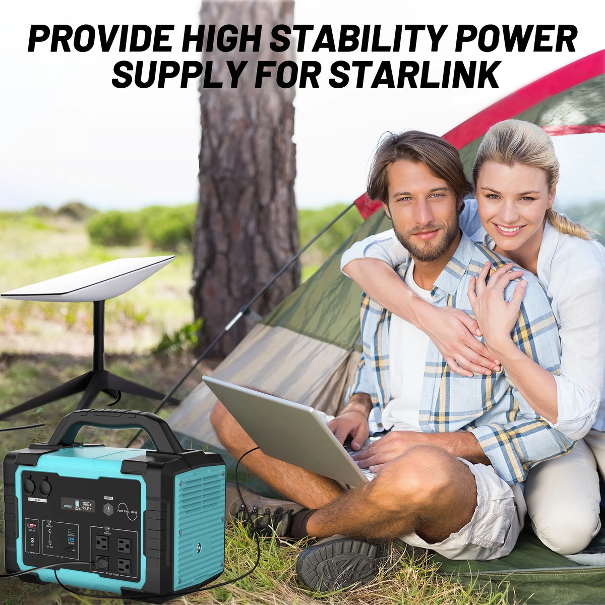 Station d’énergie portable Mondawe 1 000 W, générateur solaire 1 024 Wh avec prise CA pour la maison, le camping et les urgences