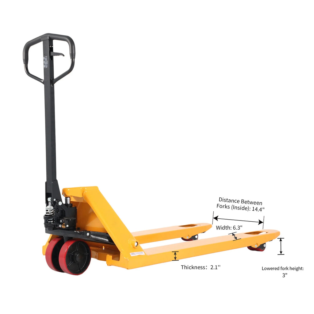 Chariot à palettes manuel hydraulique APOLLOLIFT 48 po L x 27 po l, capacité de 5 500 lb