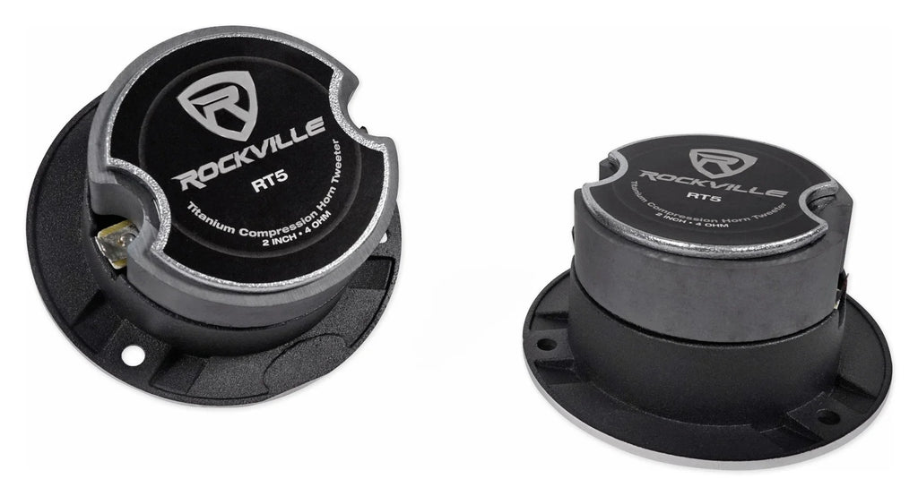 2) Pares Rockville X6.5C Competition 6.5 1000 Watt Haut-parleurs audio voiture à composants