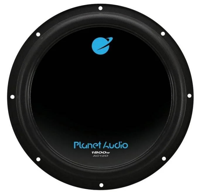 2) Caissons de basses Planet Audio 12 1800 W + enceinte ouverte doublée + amplificateur + câble