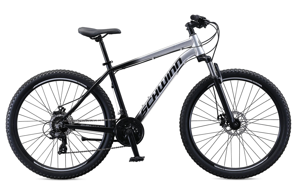 Vélo tout-terrain Schwinn AL Comp 27,5 pouces pour homme, vélo pour adulte 21 vitesses, gris