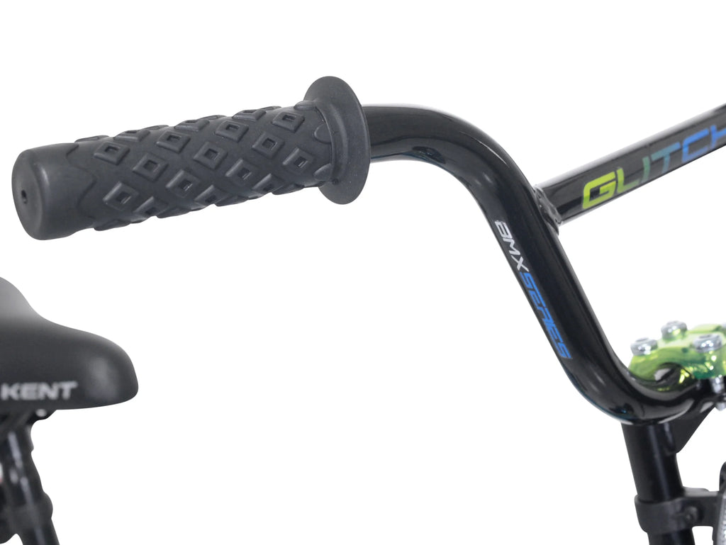 Vélo BMX enfant 18 Kent Glitch, roues de 18 pouces, pour enfants de 6 à 12 ans, bleu/vert