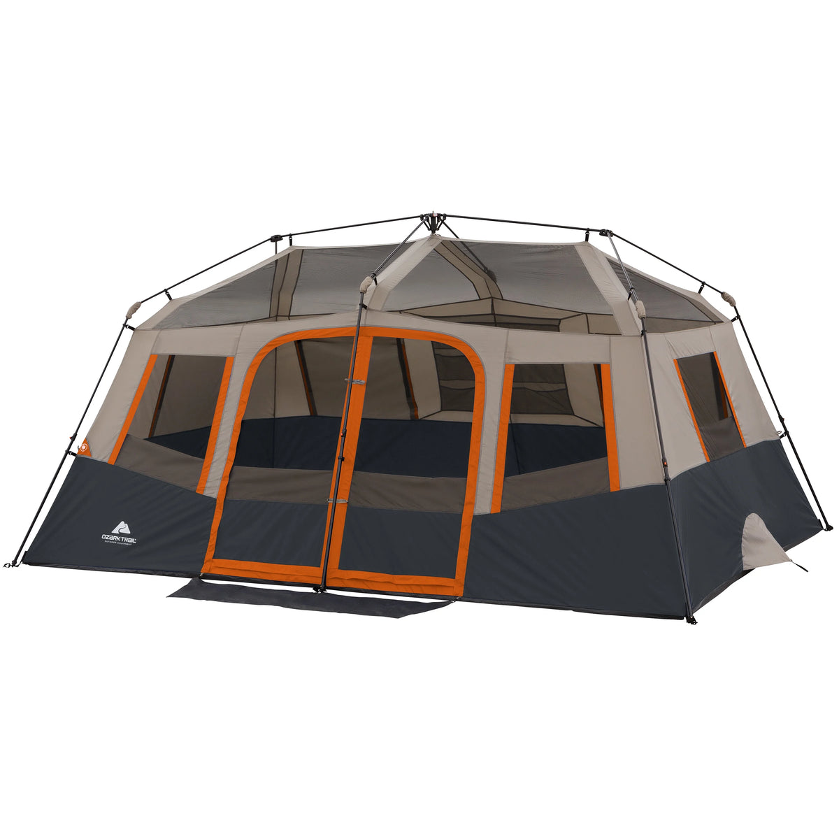 Tente cabane instantanée Ozark Trail pour 10 personnes – tente de camping familiale à 2 chambres avec double toit