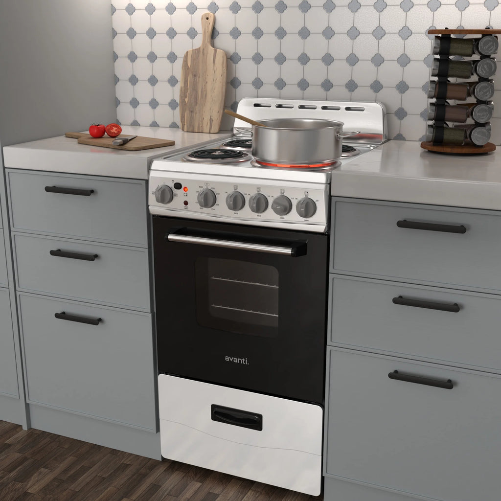 Cuisinière électrique Avanti 20 avec porte vitrée à cadre, en acier inoxydable (ERU200P3S)