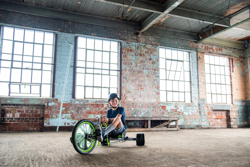 Tricycle Huffy Green Machine à 3 roues de 20 pouces, vert et gris