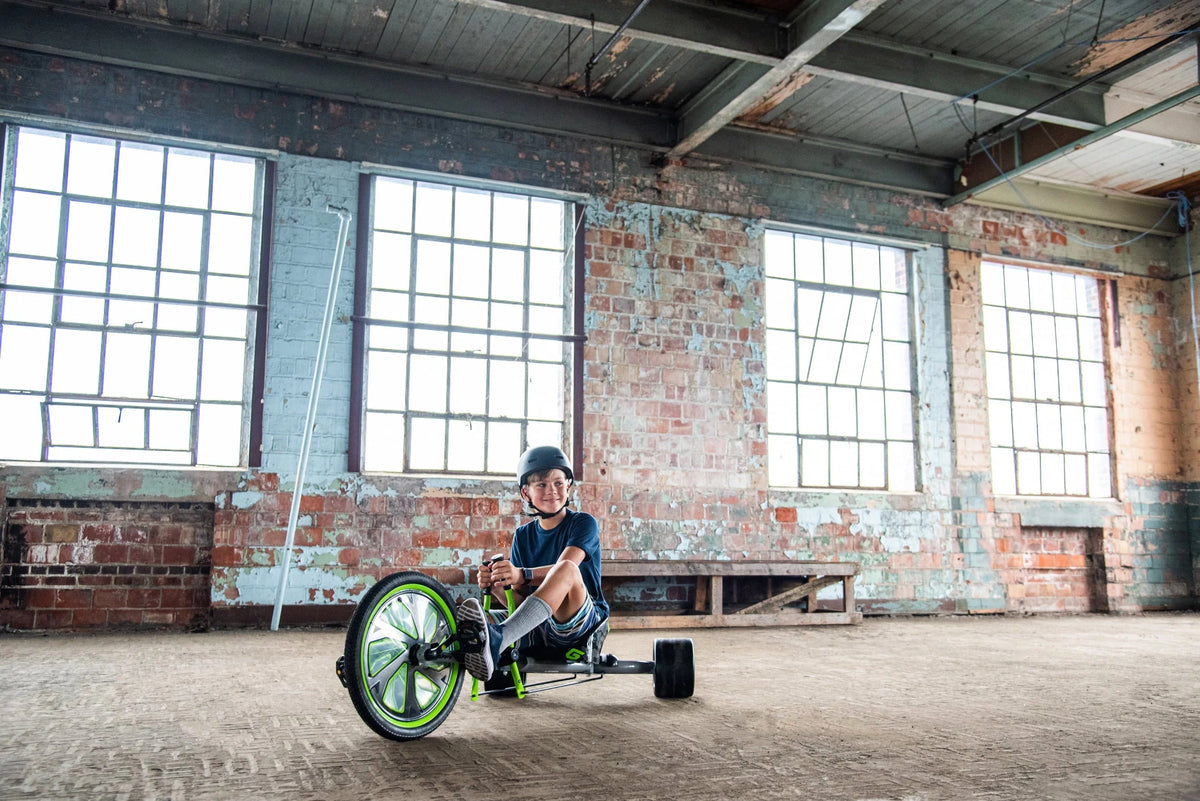Tricycle Huffy Green Machine à 3 roues de 20 pouces, vert et gris